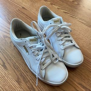 Womens white puma sneakers